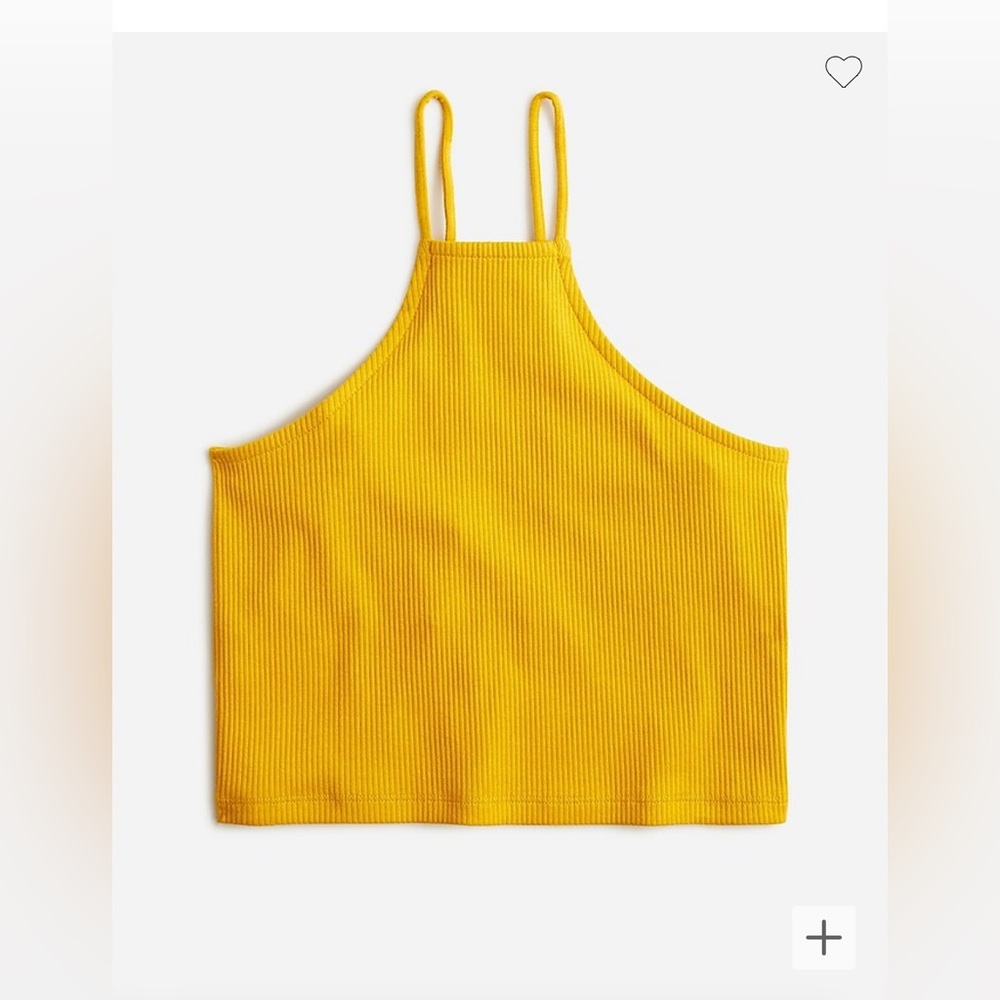 J.CREW Vintage rib cropped halter tank